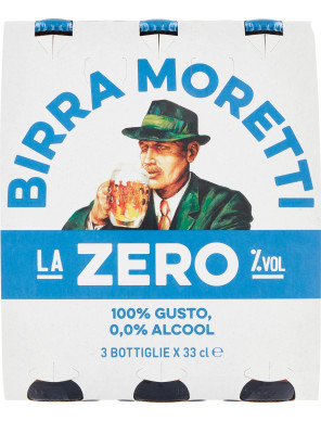 Moretti zero birra cl.33 cluster x3