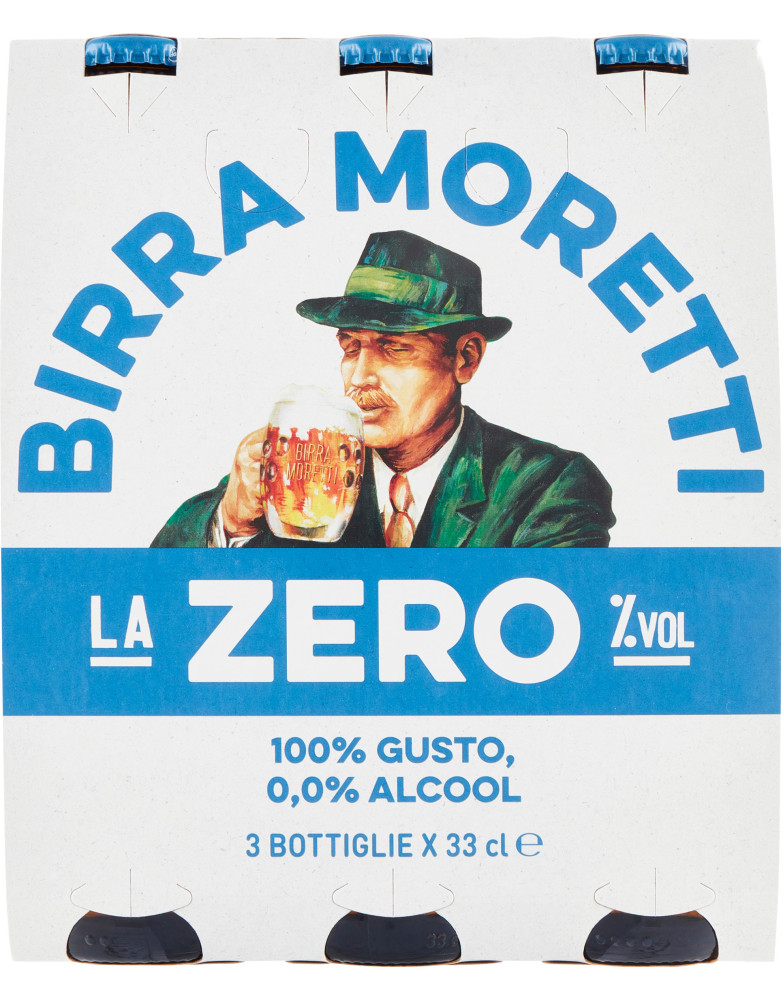 Moretti zero birra cl.33 cluster x3