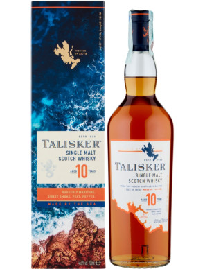 Talisker whisky 10y astuc. cl.70 45.8ø