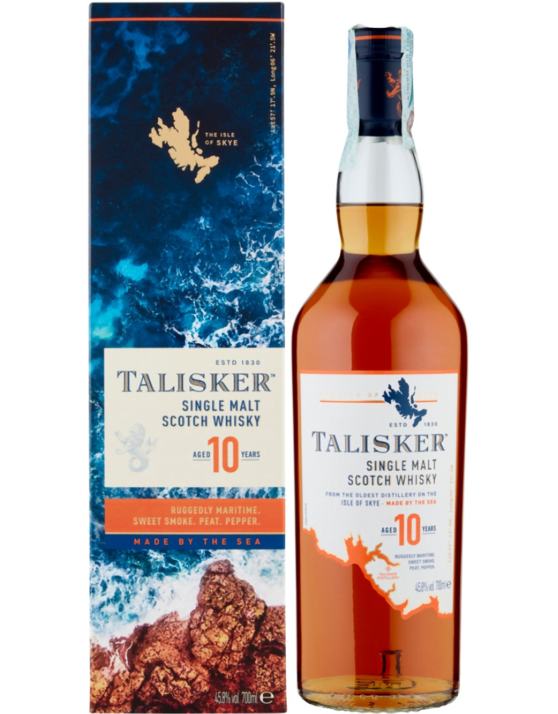Talisker whisky 10y astuc. cl.70 45.8ø