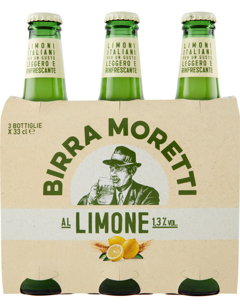 Moretti radler birra cl.33 clus. x3 1.3ø