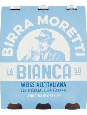 Moretti birra la bianca cl.33 clust. x3