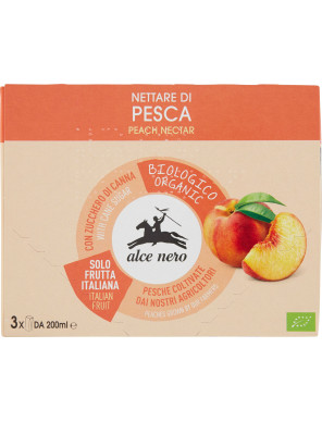 Alce nero bio nettare di pesca ml.200x3
