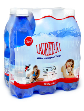 Lauretana acqua gas. ml.500 cluster x6