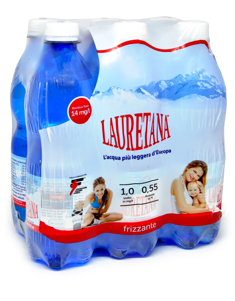 Lauretana acqua gas. ml.500 cluster x6