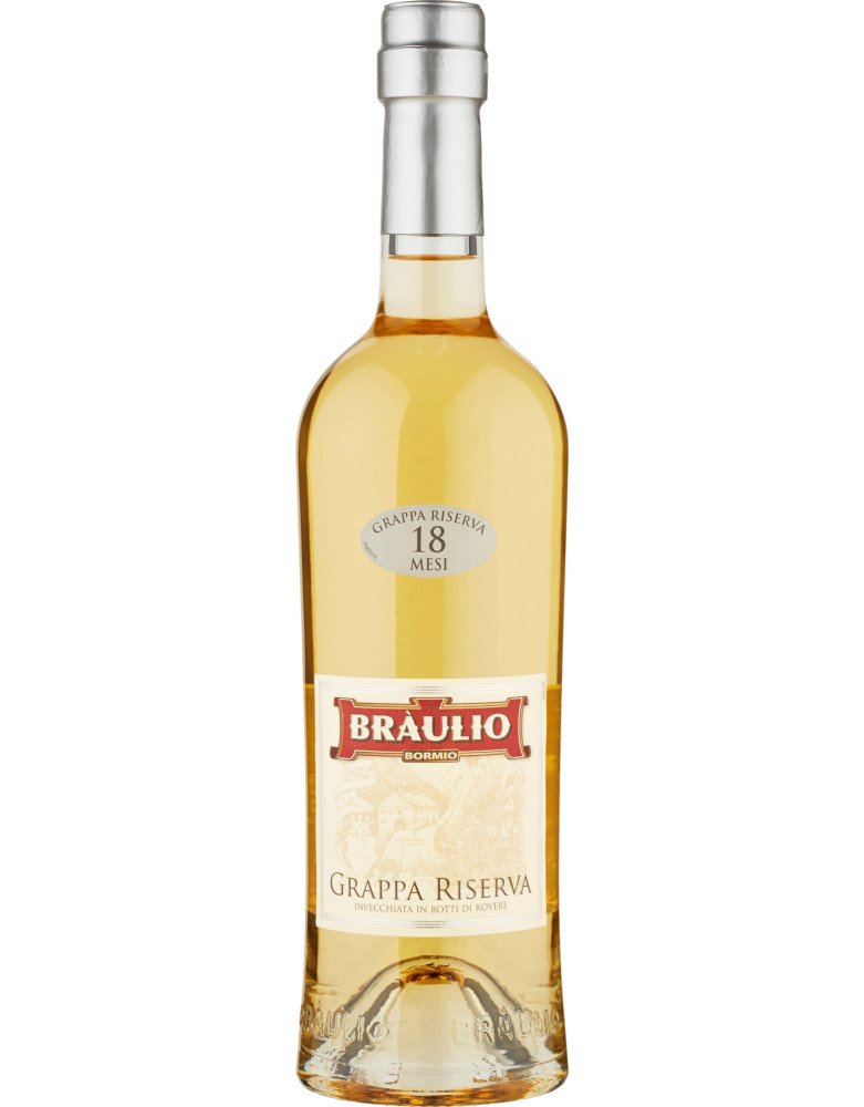 Braulio grappa riserva 18 mesi cl.70 40ø