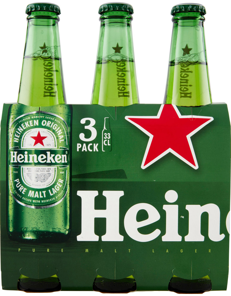 Heineken birra cl.33 cluster x3 vap 5***