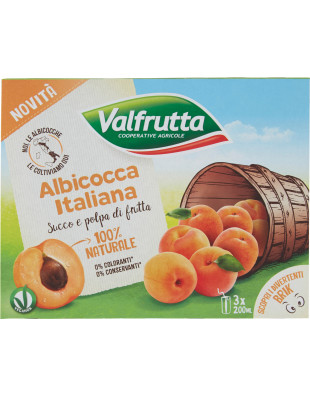 Valfrutta succo albicoc.brik slim cl20x3