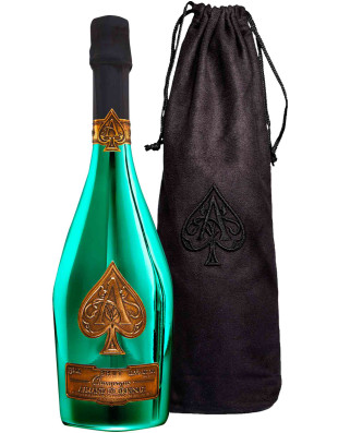 Armand de brignac green cl.75 velvet bag